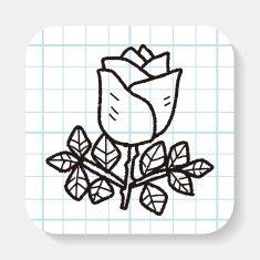 rose flower doodle N4
