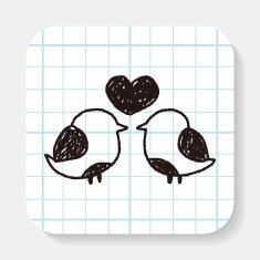 bird love doodle