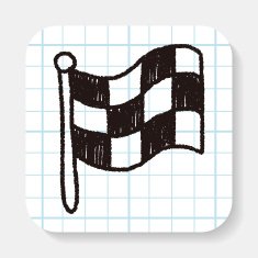 race flag doodle drawing