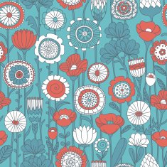 vector seamless color floral pattern N2