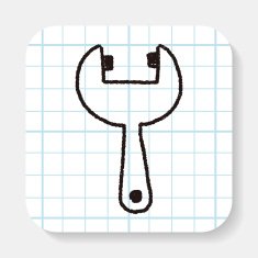 wrench doodle drawing