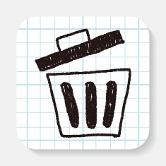 trash can doodle drawing N3
