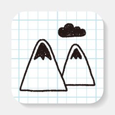 mountain doodle drawing
