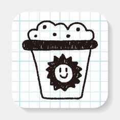 trash can doodle drawing N4