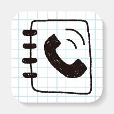contact book doodle drawing N2