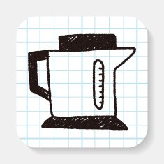 kitchenware hot water bottle doodle drawing N2