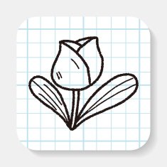 Easter decoration flower doodle