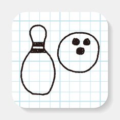 bowling doodle drawing