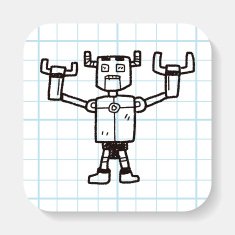robot doodle N142