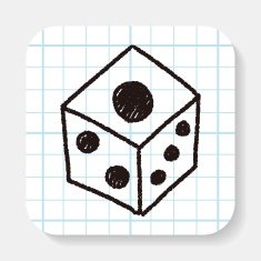dice doodle drawing