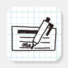 money check doodle drawing N3