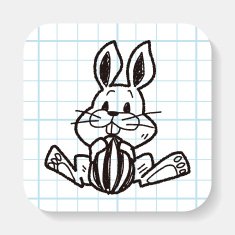 easter bunny doodle N3