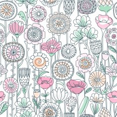 vector seamless color floral pattern N3