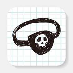 pirate eye mask doodle
