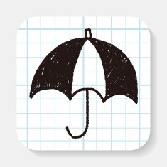 umbrella doodle drawing N2