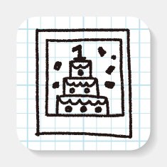 birthday card doodle drawing