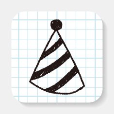 party hat doodle drawing