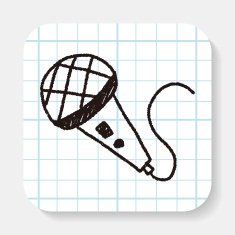 microphone doodle drawing N2