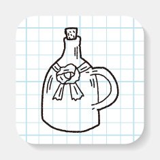 wine bottle doodle N2