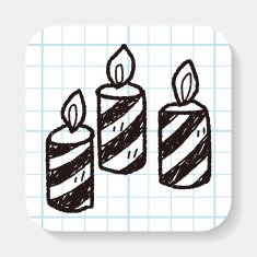 candle doodle N10