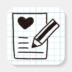 love letter doodle drawing N2