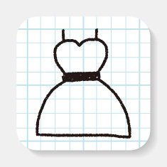 dress doodle drawing N2