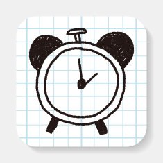clock doodle drawing