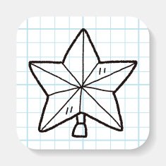 Christmas star doodle