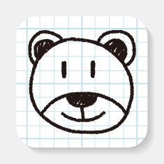 baby bear doodle drawing