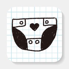 Diapers doodle drawing