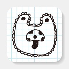 baby bib doodle drawing