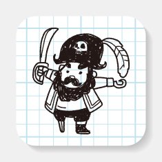 pirate captain doodle N2
