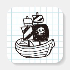 Pirate Ship doodle N6