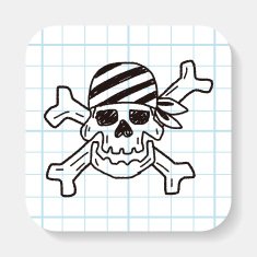 skull Doodle N16