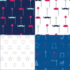 Seamless vector pattern with party elements