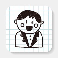 wedding groom doodle drawing