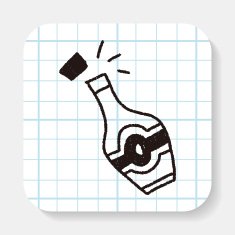 wine doodle drawing N3