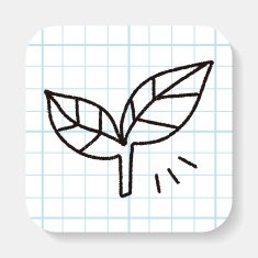 leaf doodle drawing