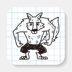 Werewolf doodle N2