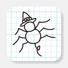 halloween spider doodle drawing