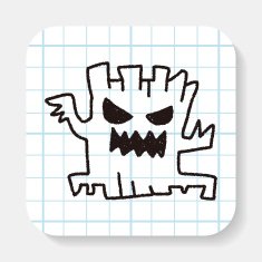 halloween tree doodle drawing