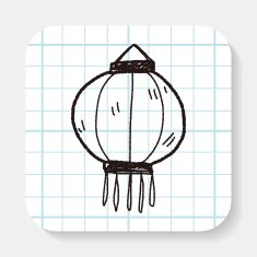 Chinese New Year decorative lantern doodle N7