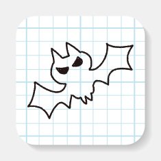 bat doodle drawing