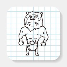 lion monster doodle N2