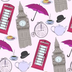 Vector hand drawn London pattern