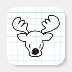 reindeer doodle drawing