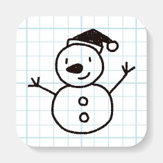 snowman doodle drawing