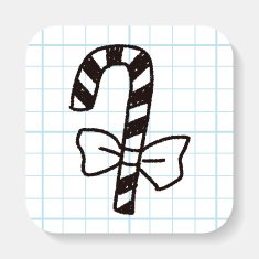 candy cane doodle drawing N2