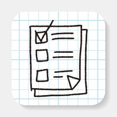 paper checking list doodle drawing N2