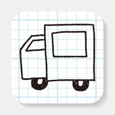 truck doodle drawing N3